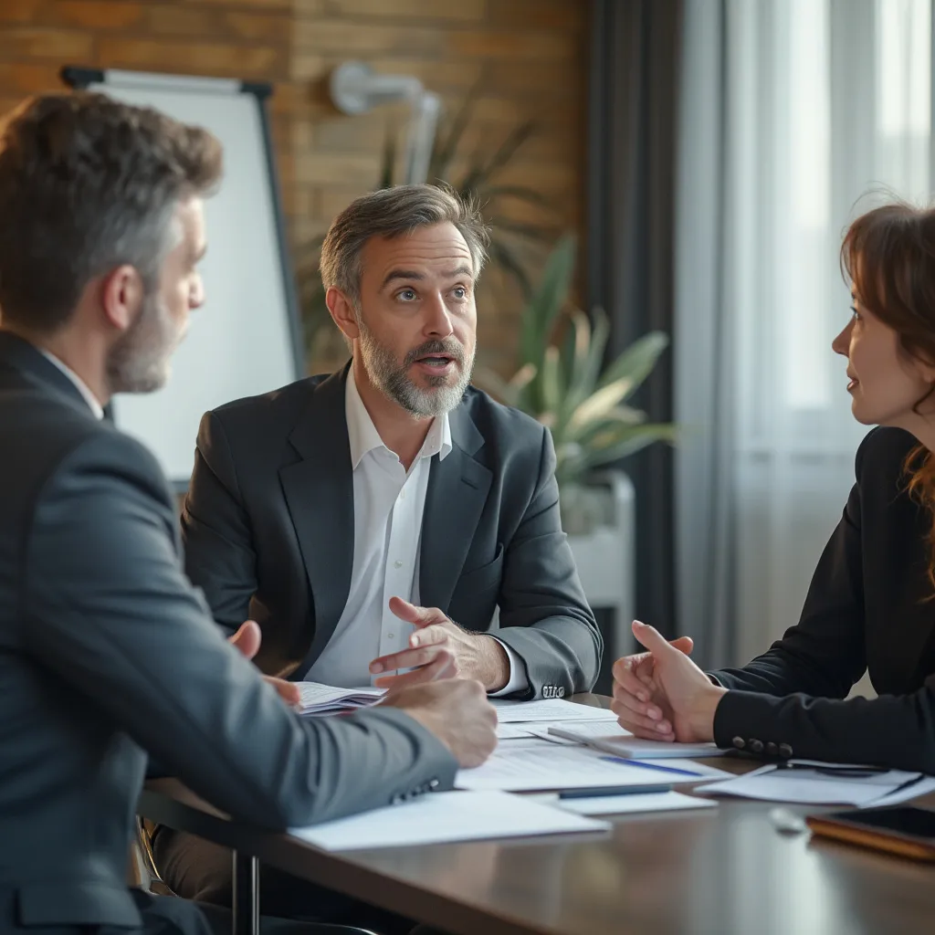 Notre équipe en pleine discussion stratégique